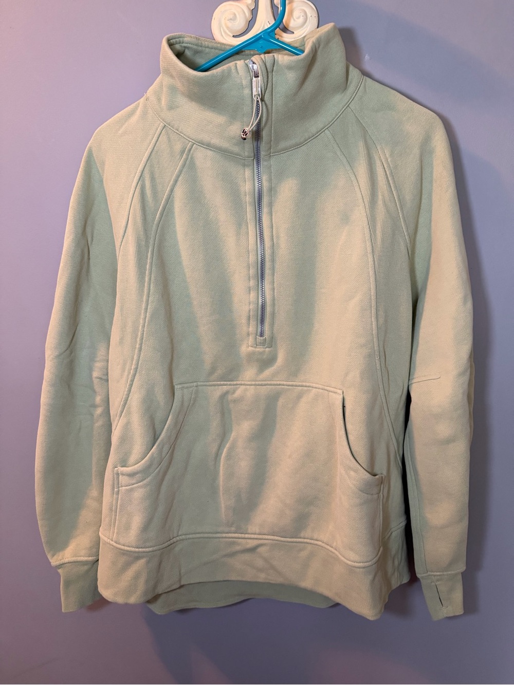 lululemon athletica Pale Green Half-Zip Pullover